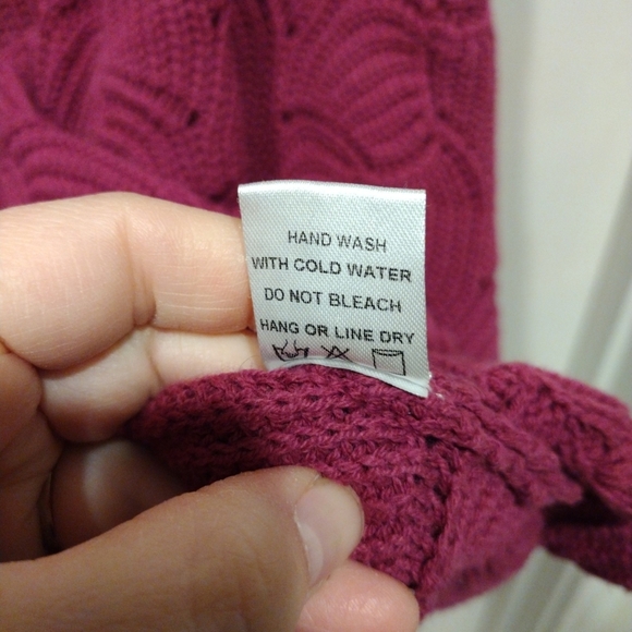 Andree By Unit Women's Fuchsia Batwing Sleeve Off Shoulder Pullover Sweater Top - Picture 6 of 8